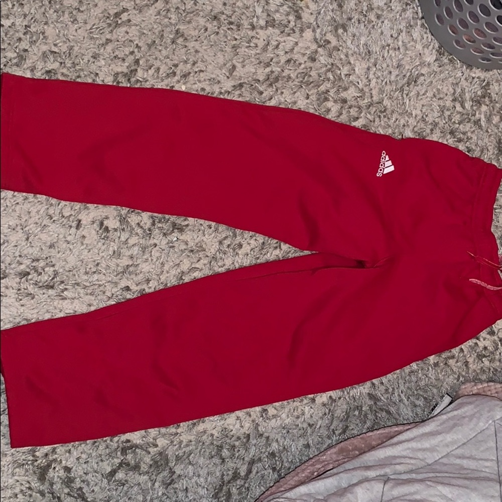Red Addidas Sweatpants